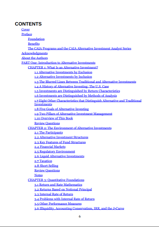 Alternative Investments: CAIA Level 1 4th Edition